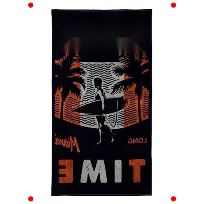 Erkek Pamuklu Plaj Havlusu - Lacivert