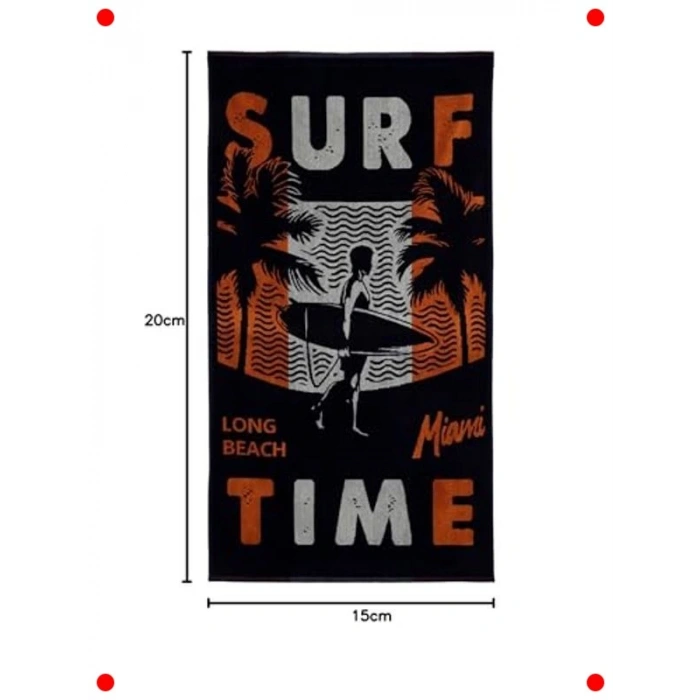 Erkek Pamuklu Plaj Havlusu - Lacivert