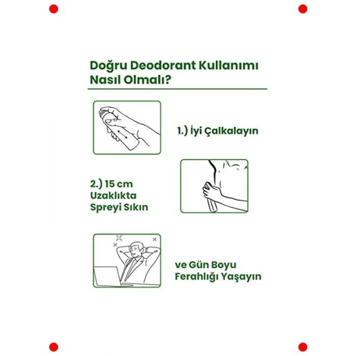 Erkek Sprey Deodorant | Ferah Koku 150ml