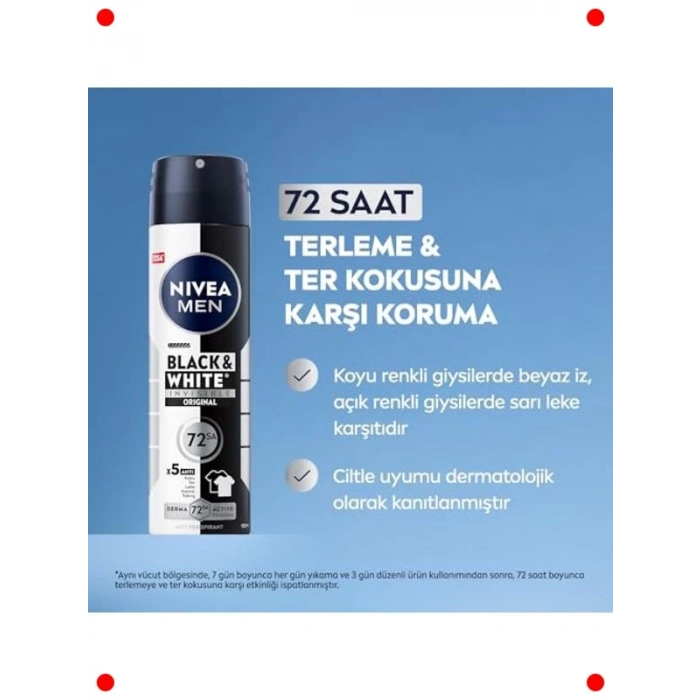 Erkek Sprey Deodorant Seti - 72 Saat Etkili