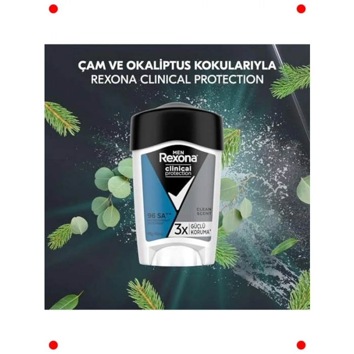 Erkek Stick Deodorant Clinical Koku 3x Koruma 45 ml