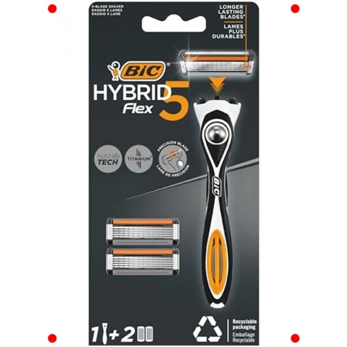 Erkek Tıraş Seti | 5 Bıçaklı Sap ve 2 Yedek Başlık