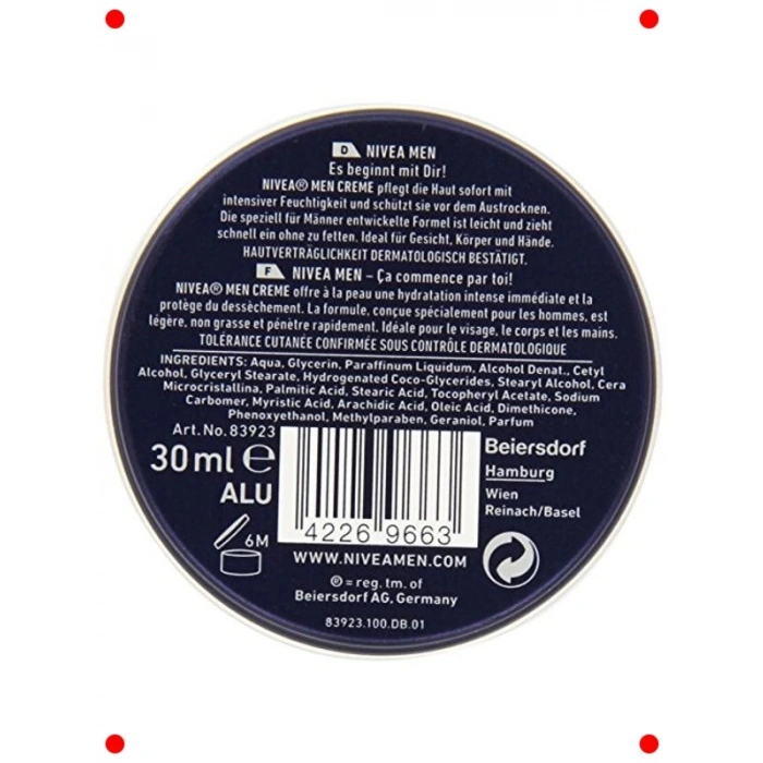 Erkekler İçin Bakım Kremi - 30 ml