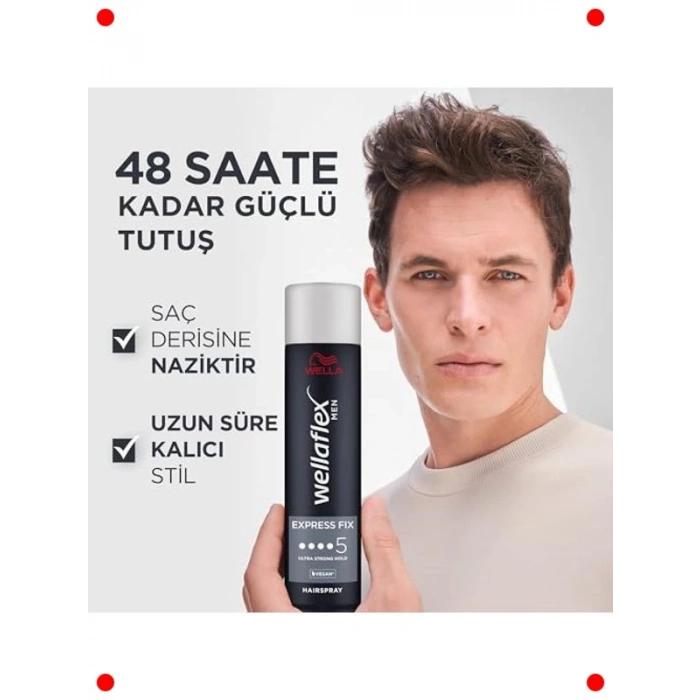 Erkekler İçin Ekspres Ultra Sabit Tutucu Saç Spreyi 250ml