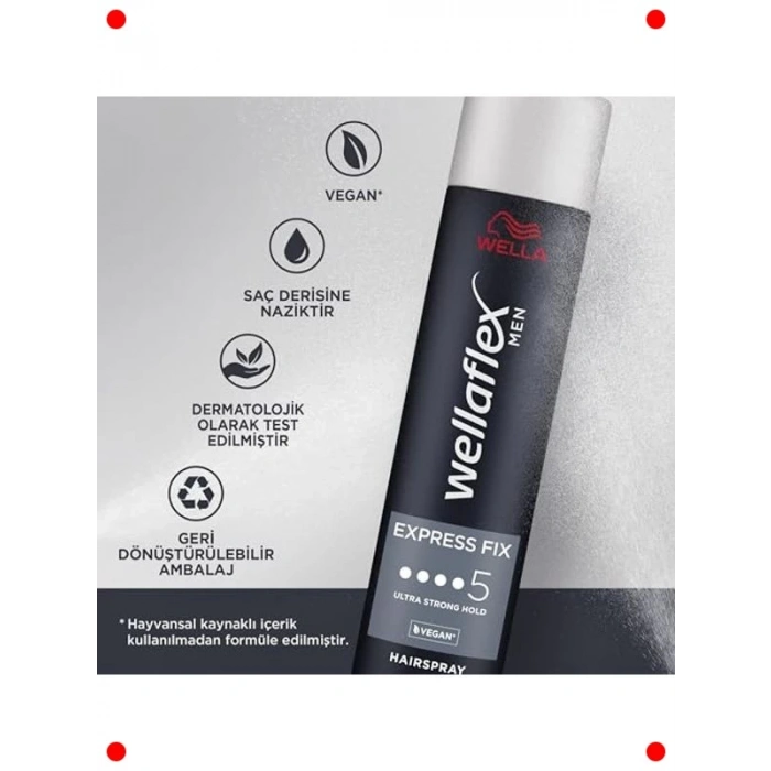 Erkekler İçin Ekspres Ultra Sabit Tutucu Saç Spreyi 250ml