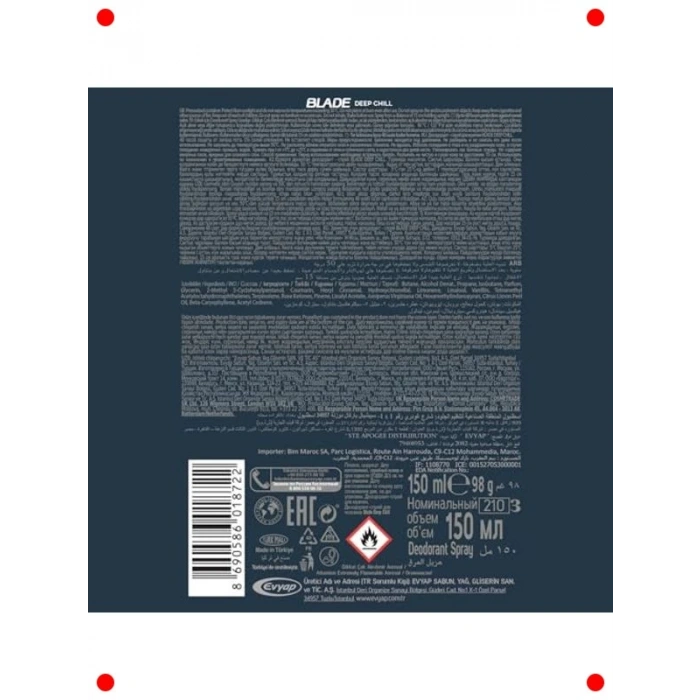 Erkekler İçin Ferahlatıcı Deodorant Sprey 150 ml