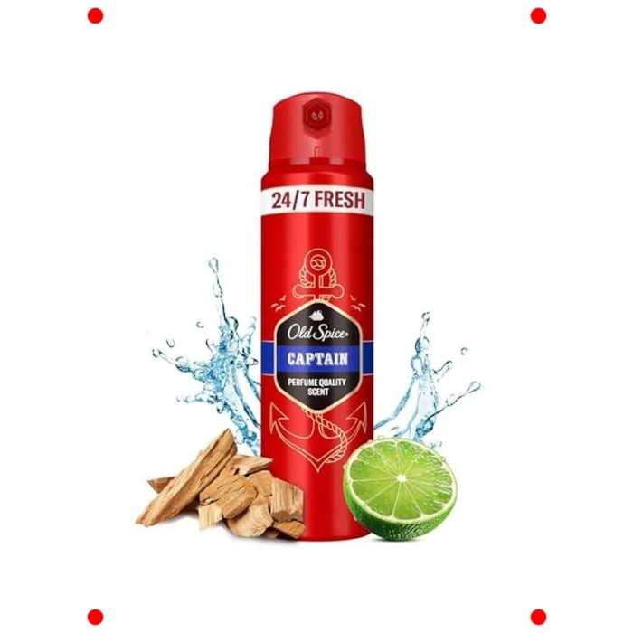 Erkekler İçin Kaptan Sprey Vücut Deodorantı 150 ml