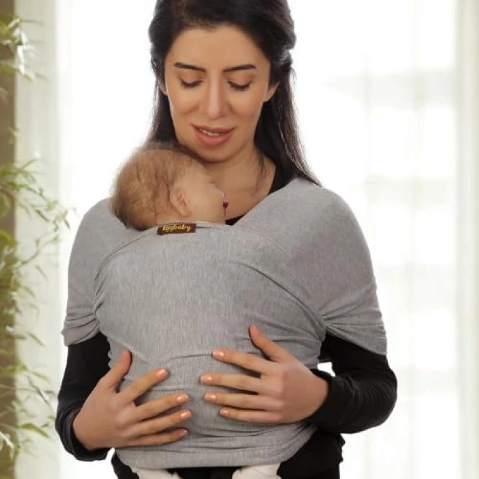 Esnek Gri Wrap Sling, Konforlu ve Güvenli Taşıma