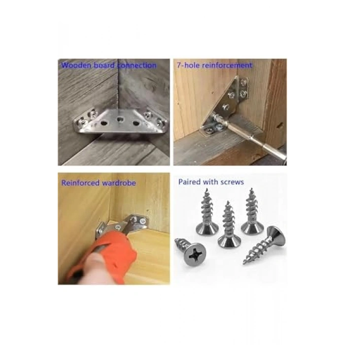 Eşya Dolap Köşe Bağlantı Aparatı, 8 Adet