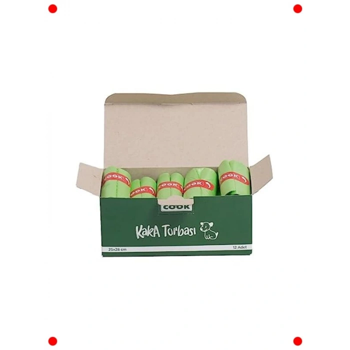 Evcil Hayvan Dışkı Torbası Yedeği, 12 Rulo (360 Adet)