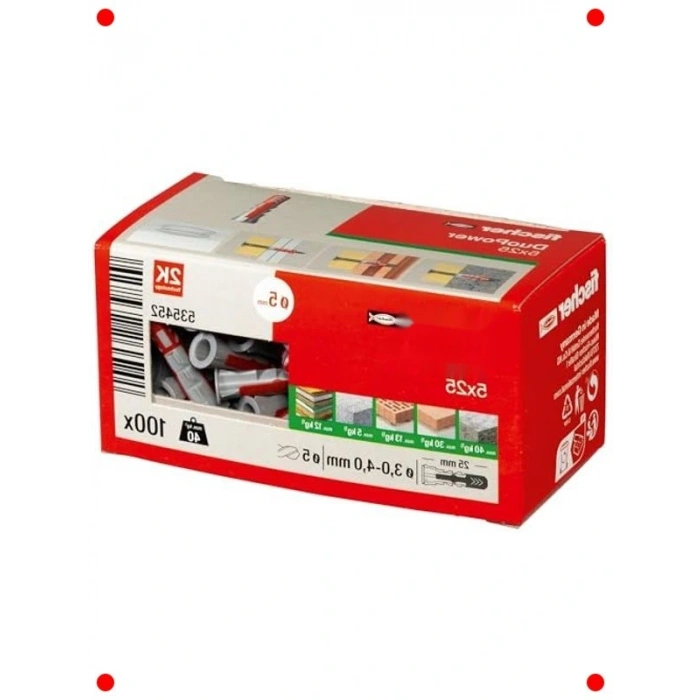 Evrensel Çok Yüzeyli Dübel 5x25 (100 Adet)