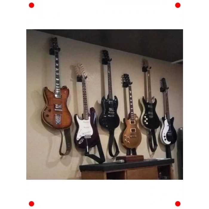 Evrensel Gitar Duvar Askısı - Sağlam ve Şık (Siyah)