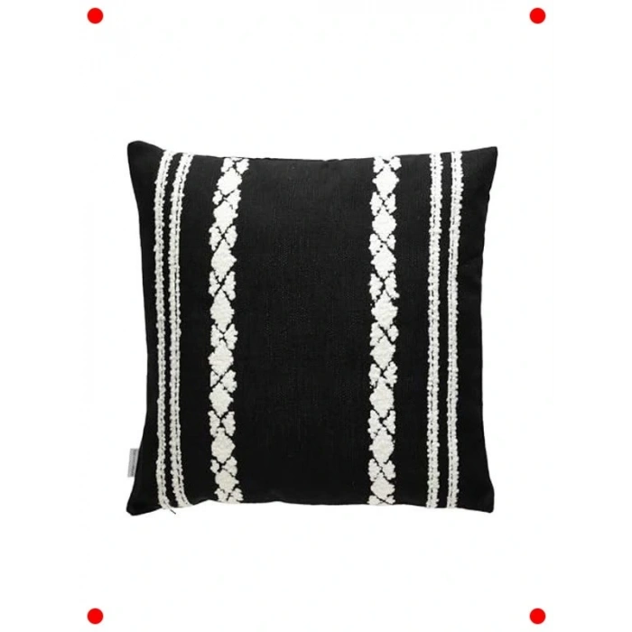 Fancy Siyah Dekoratif Kırlent - 50x50 cm