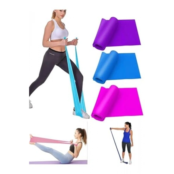 Farklı Dirençlerde Set Halinde Pilates Direnç Lastiği
