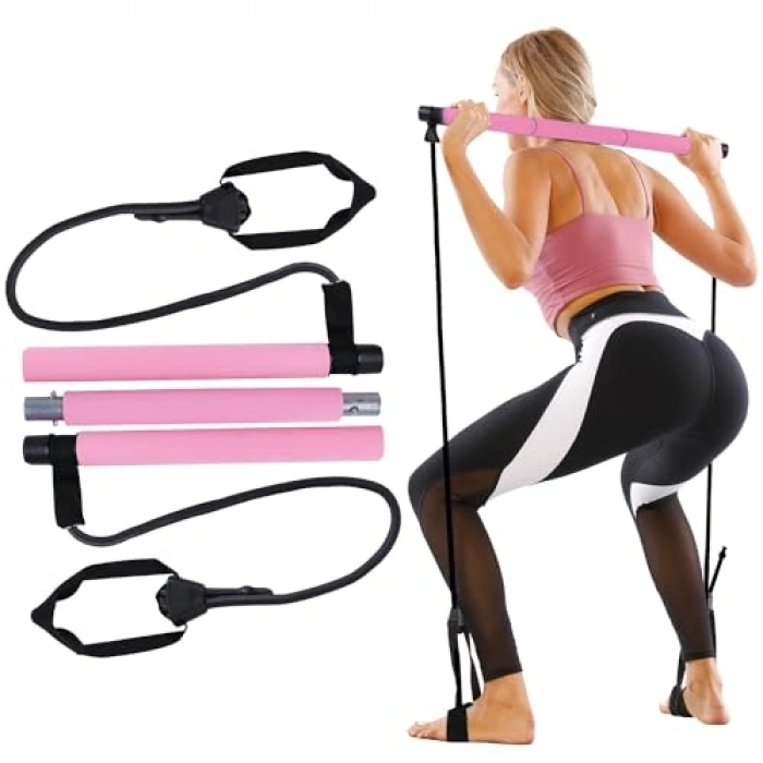 Farklı Egzersizler İçin Ayarlanabilir Pilates Stick Seti