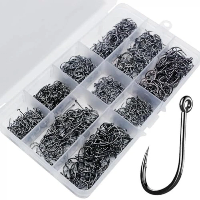 Farklı Numara ile 1000 Adet 1. Kalite Paslanmaz Olta Seti