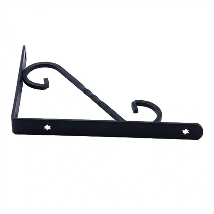 Ferforje Siyah Raf Tutucu Ayak, 145 x 195 mm, 2 ADET