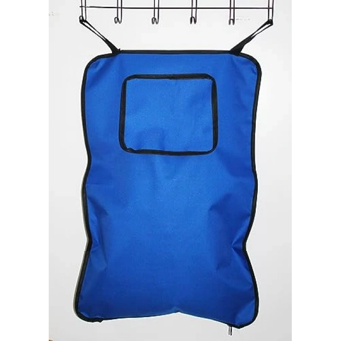 Fermuarlı Mavi Kapı Arkası Askılı Kirli Çamaşır Sepeti