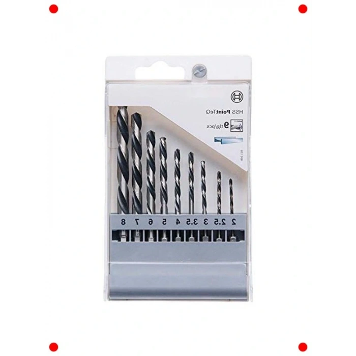 fesyonel 9 Parça Altıgen Şaft Metal Matkap Ucu Seti