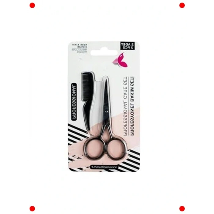 fesyonel Kaş Bakım Seti – Makas ve Tarak