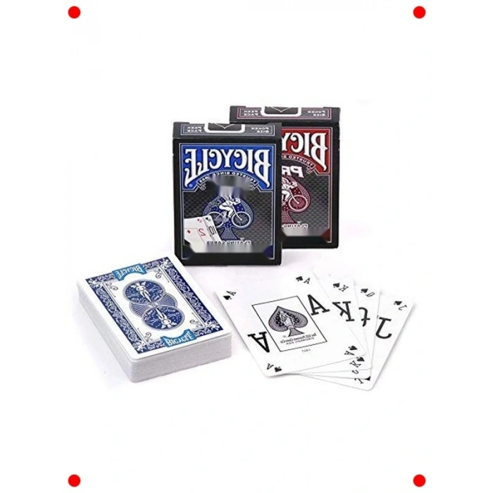 fesyonel Kırmızı ve Mavi Oyun Kartı Seti