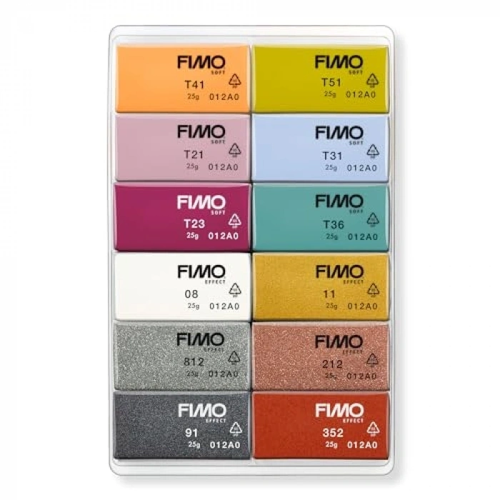 Fimo Soft Modelleme Kili, Moda Renkler, 25 gr X 24 Blok