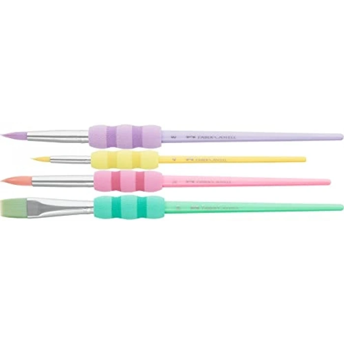 Fırça Pastel Seti, 4lü, Kaymaz Tutma Yeri