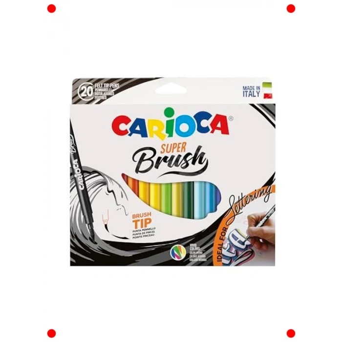 Fırça Uçlu Keçeli Boya Kalemleri - 20li Set