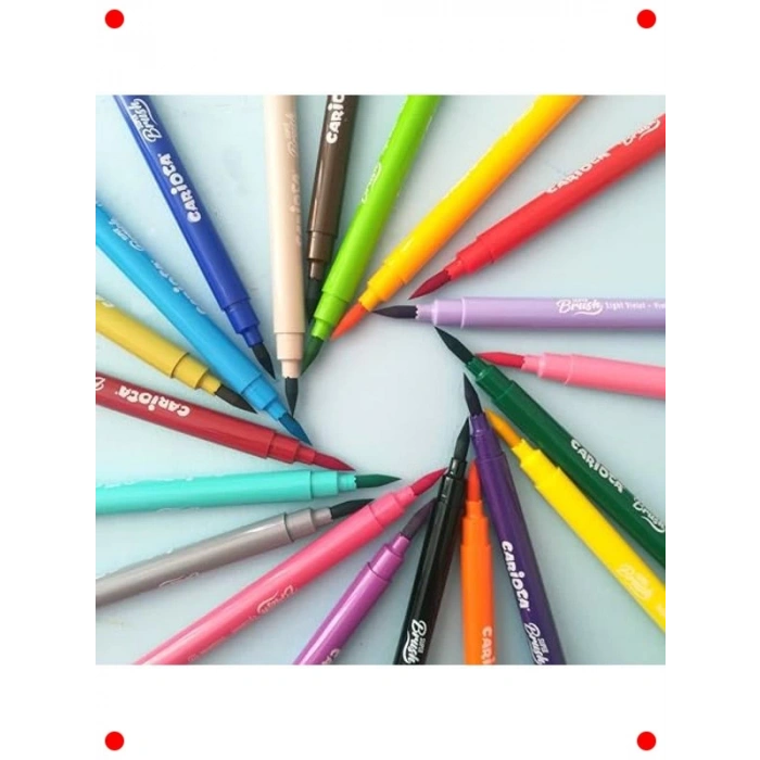 Fırça Uçlu Keçeli Boya Kalemleri - 20li Set