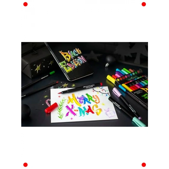 Fırça Uçlu Keçeli Kalem Seti 10lu - Parlak Renkler