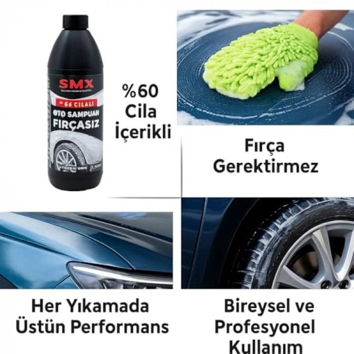Fırçasız Oto Şampuanı - %60 Cilalı Formül