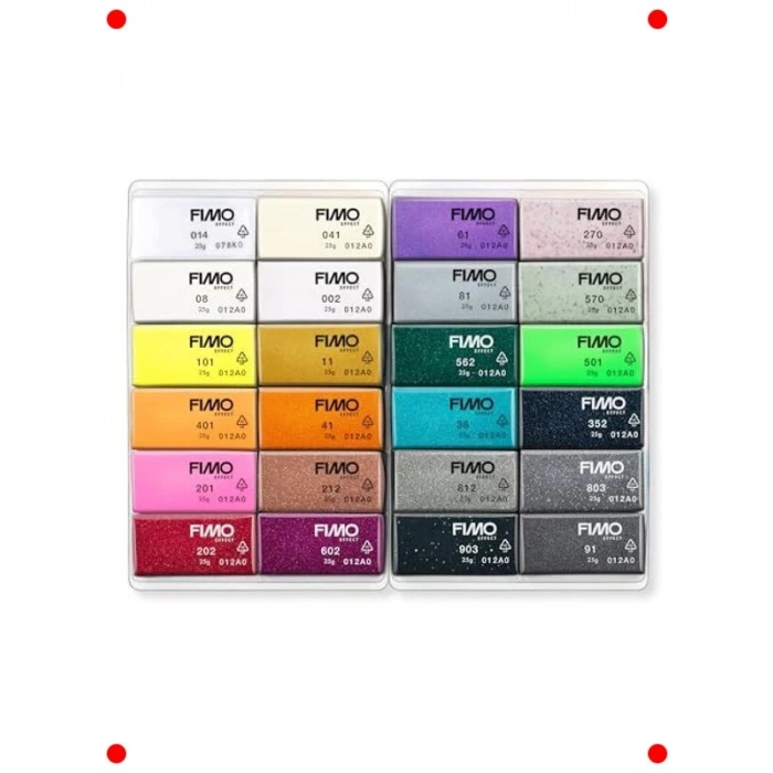 Fırında Sertleşen Modelleme Kili - 24 Renkli Blok