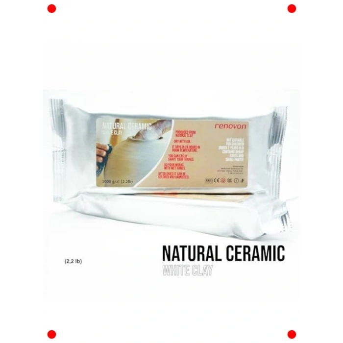 Fırınlanmayan Beyaz Modelleme Kili 1 KG