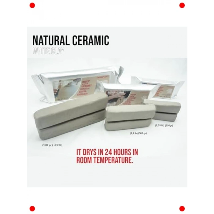 Fırınlanmayan Beyaz Modelleme Kili 1 KG