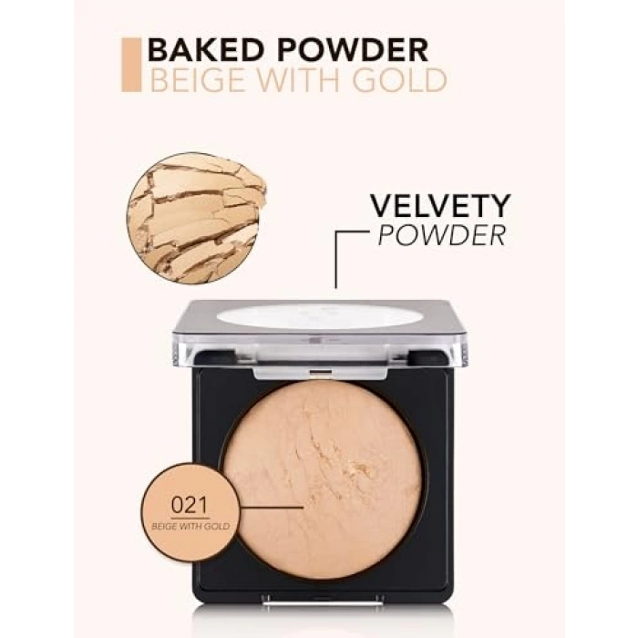 Fırınlanmış Mat Pudra 021 Beige - Yoğun Pigmentli