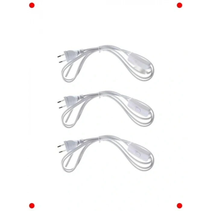 Fişli Arapuarlı Hazır Kablo 2 Metre Beyaz