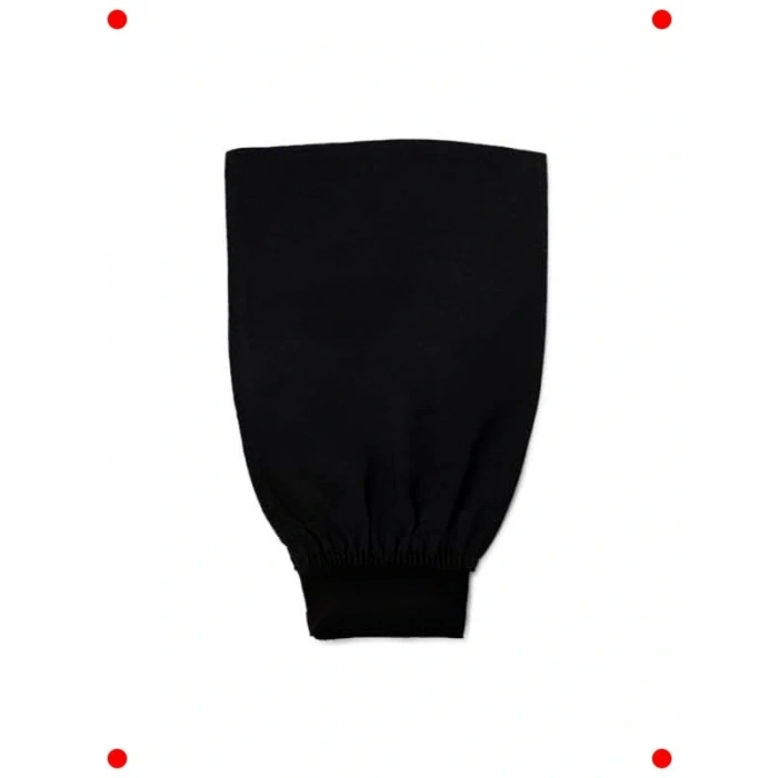 Floş İpek Üçgen Banyo Peeling Kesesi - Siyah