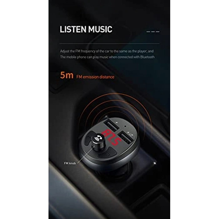 Fm Trtter Çift USB Bluetooth Araç Şarj Cihazı, Kullanışlı