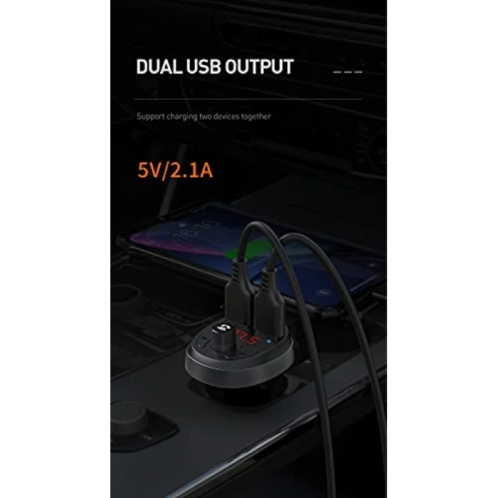 Fm Trtter Çift USB Bluetooth Araç Şarj Cihazı, Kullanışlı