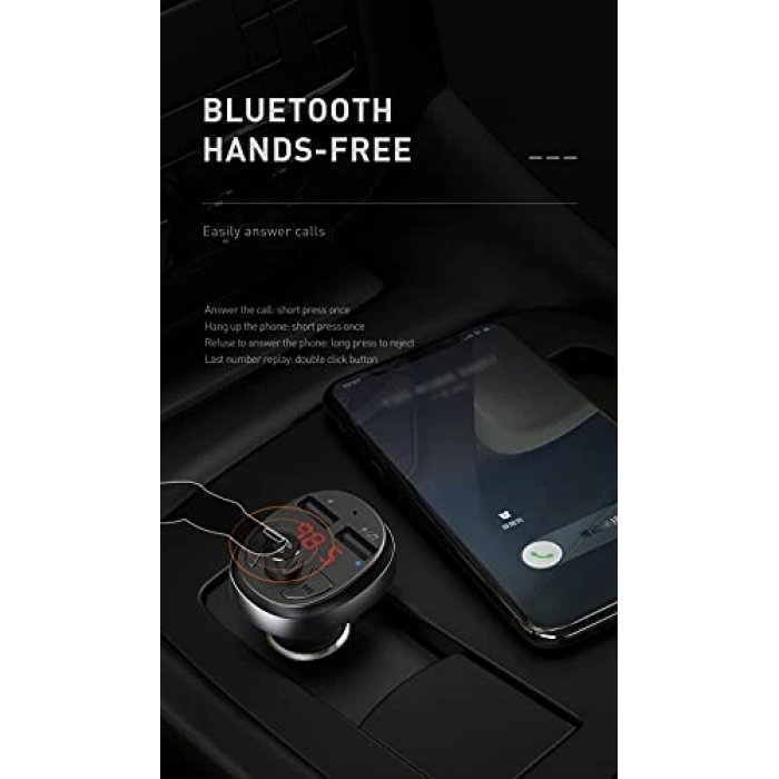 Fm Trtter Çift USB Bluetooth Araç Şarj Cihazı, Kullanışlı