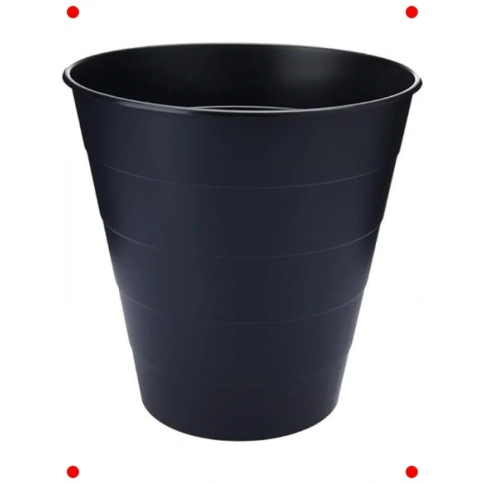 Fniss Siyah Polipropilen Çöp Kutusu 28x28x28 cm