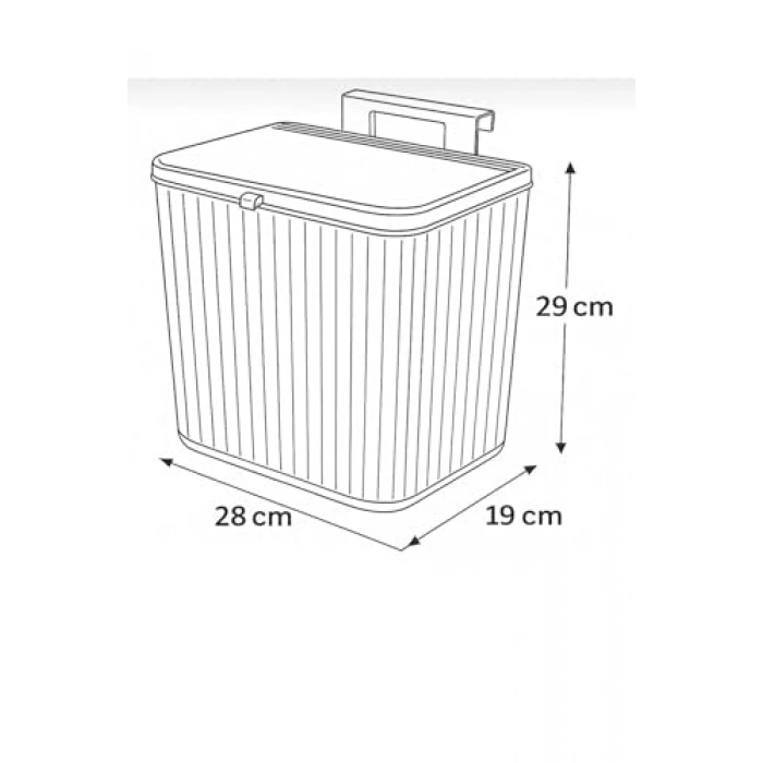 Fonksiyonel Kapaklı Banyo Çöp Kovası, 15 Lt Kapasite ile