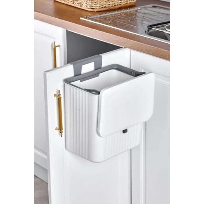 Fonksiyonel Kapaklı Banyo Çöp Kovası, 15 Lt Kapasite ile