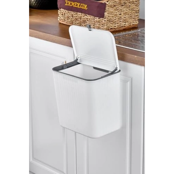 Fonksiyonel Kapaklı Banyo Çöp Kovası, 15 Lt Kapasite ile