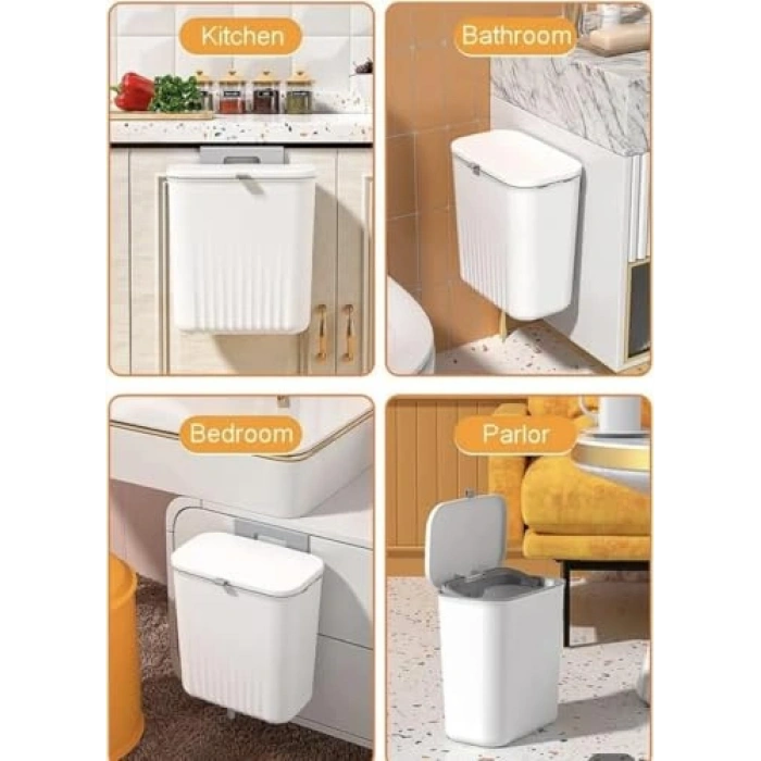 Fonksiyonel Kapaklı Banyo Çöp Kovası, 15 Lt Kapasite ile