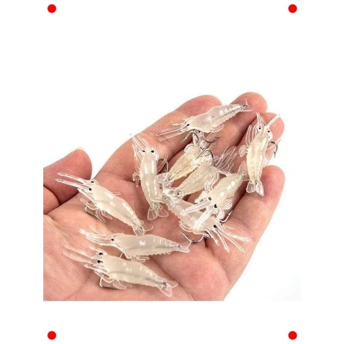 Fosforlu Silikon Karides Olta Yemi Seti - 12 Adet