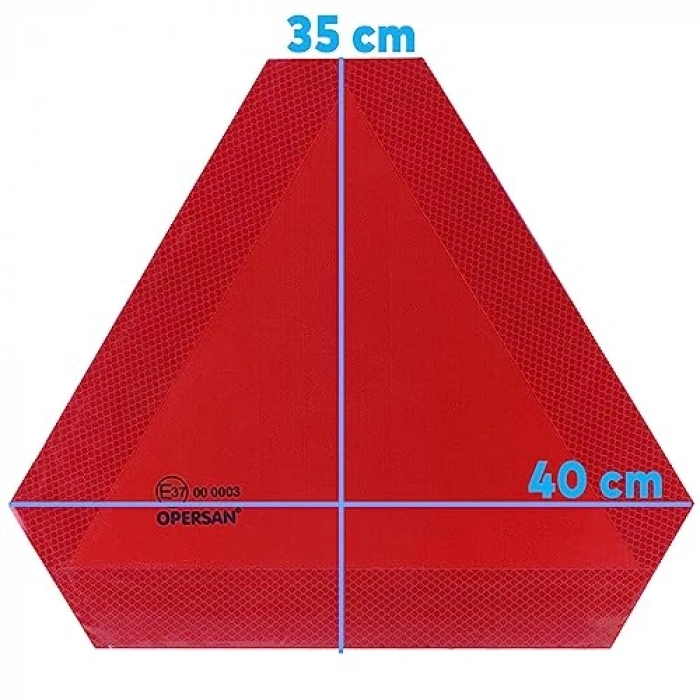 Fosforlu Üçgen Reflektörlü Alüminyum Levha, E37 Onaylı Traktör Reflektörü