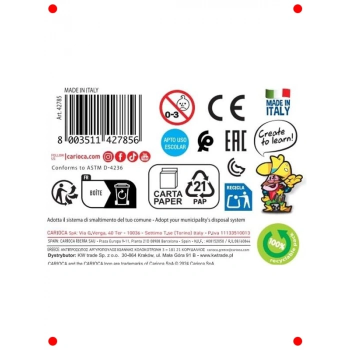 Fosforlu Yıkanabilir Keçeli Kalem Seti 8li