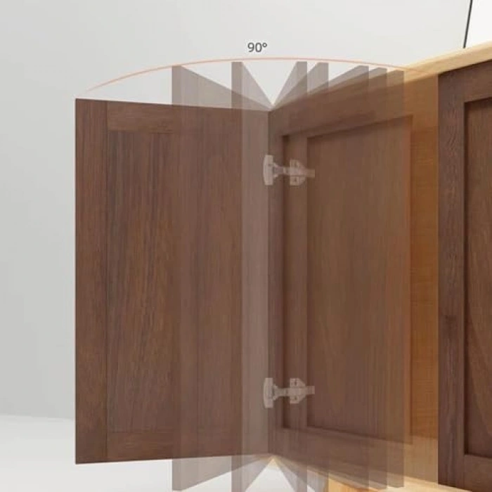 Frensiz 90° açılı dolap menteşesi, 2 adet