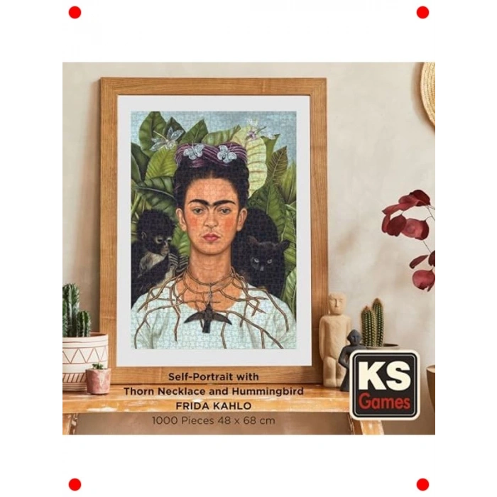 Frida Kahlo Portresi 1000 Parça Sanat Yapbozu